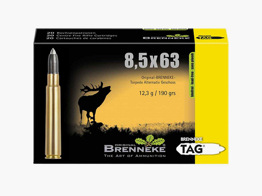 8,5x63 TAG 12,3g/190grs. Brenneke