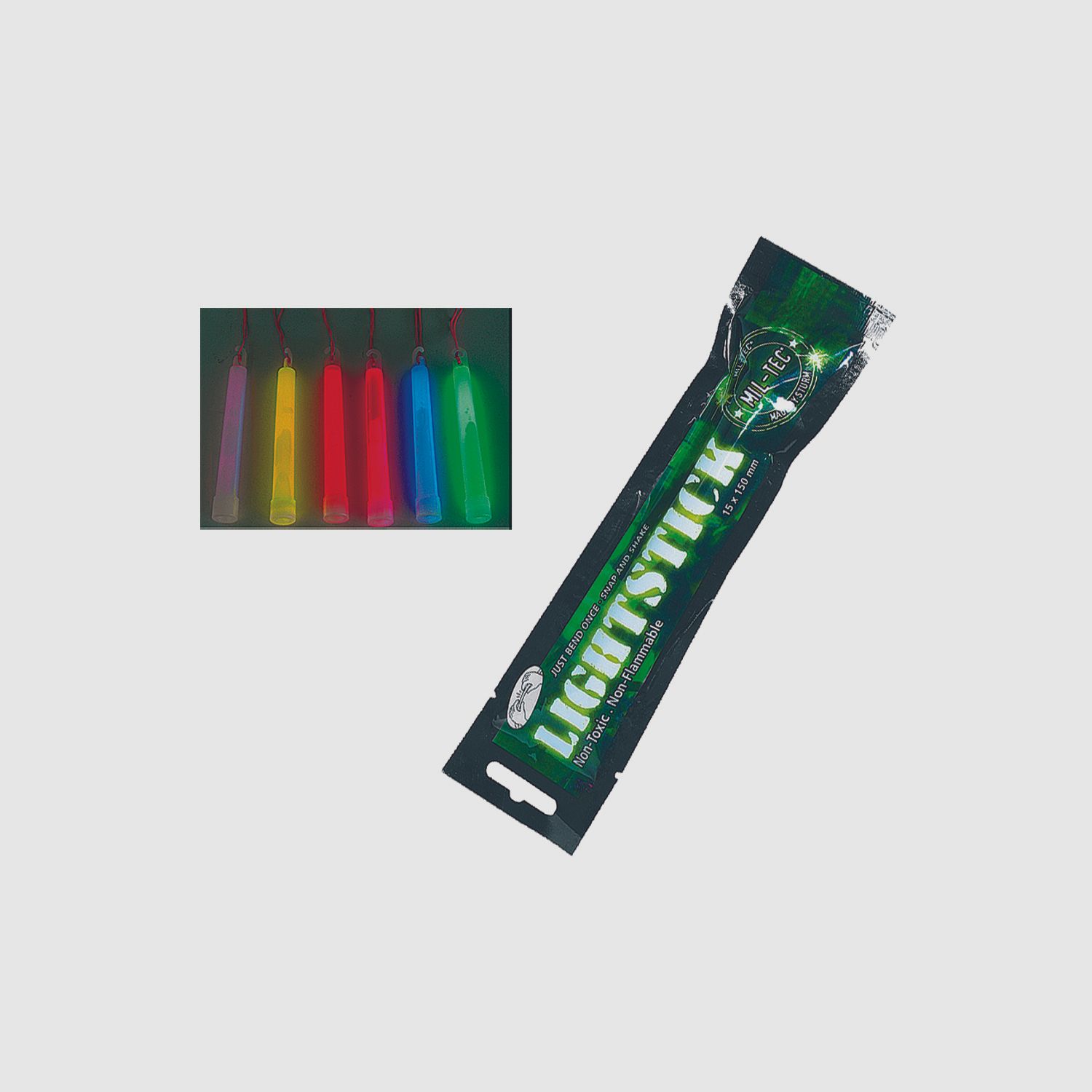 MILTEC Lampa chemiczna 1,5 x 15 mm. Kolor zielony
