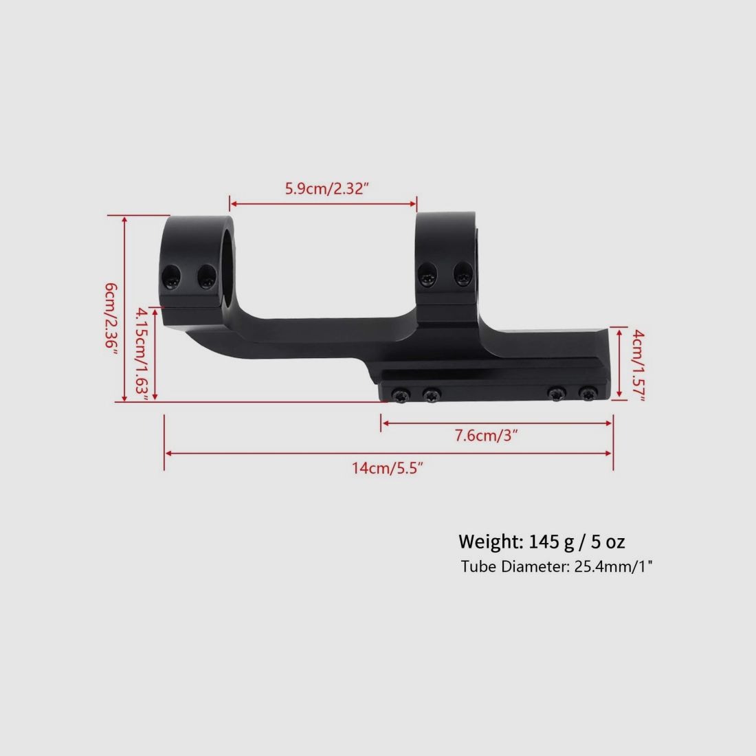 25,4 / 30 mm Zielfernrohrhaltering für Picatinny-Schienen, Bild 2 von 3