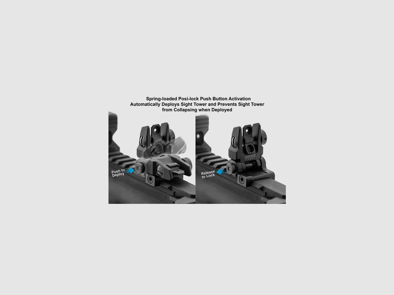 UTG® ACCU-SYNC® Mira plegable con resorte para AR15