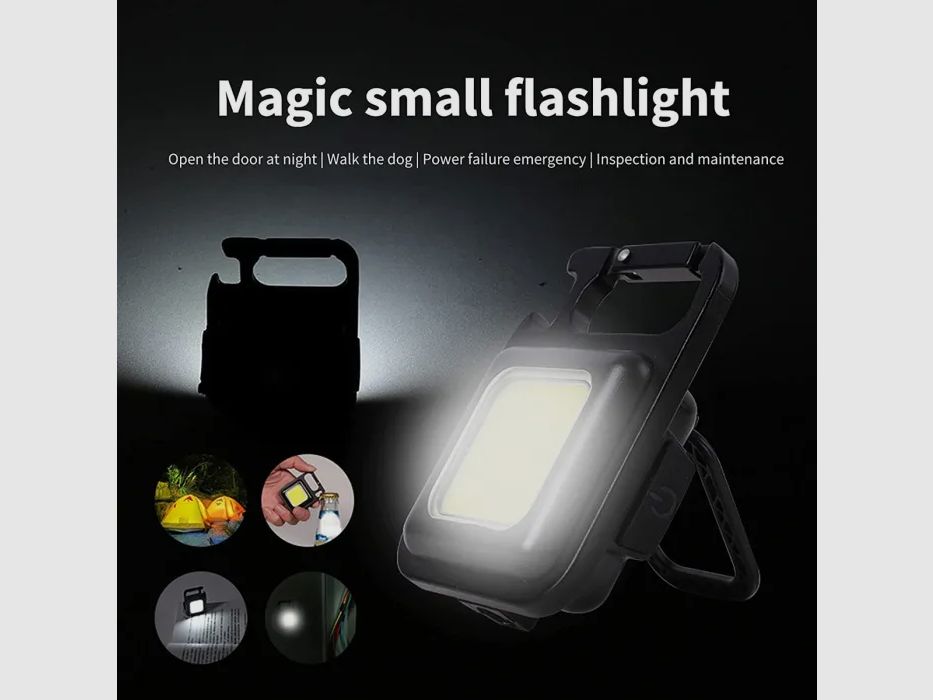Schlüsselanhänger mit wiederaufladbarem COB-Light