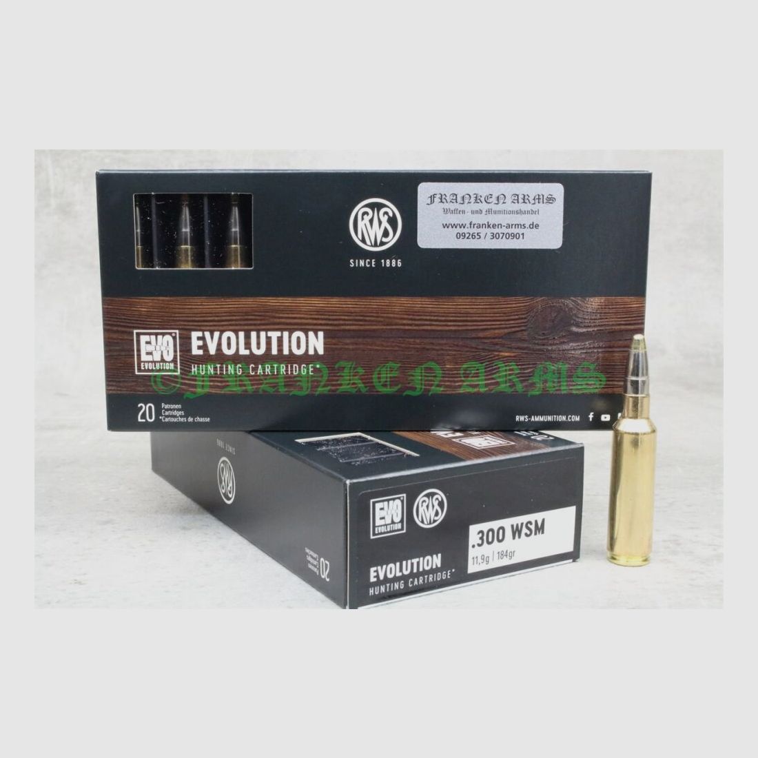 RWS Evolution .300 WSM 184gr. 11,9g 20 pièces Prix dégressifs
