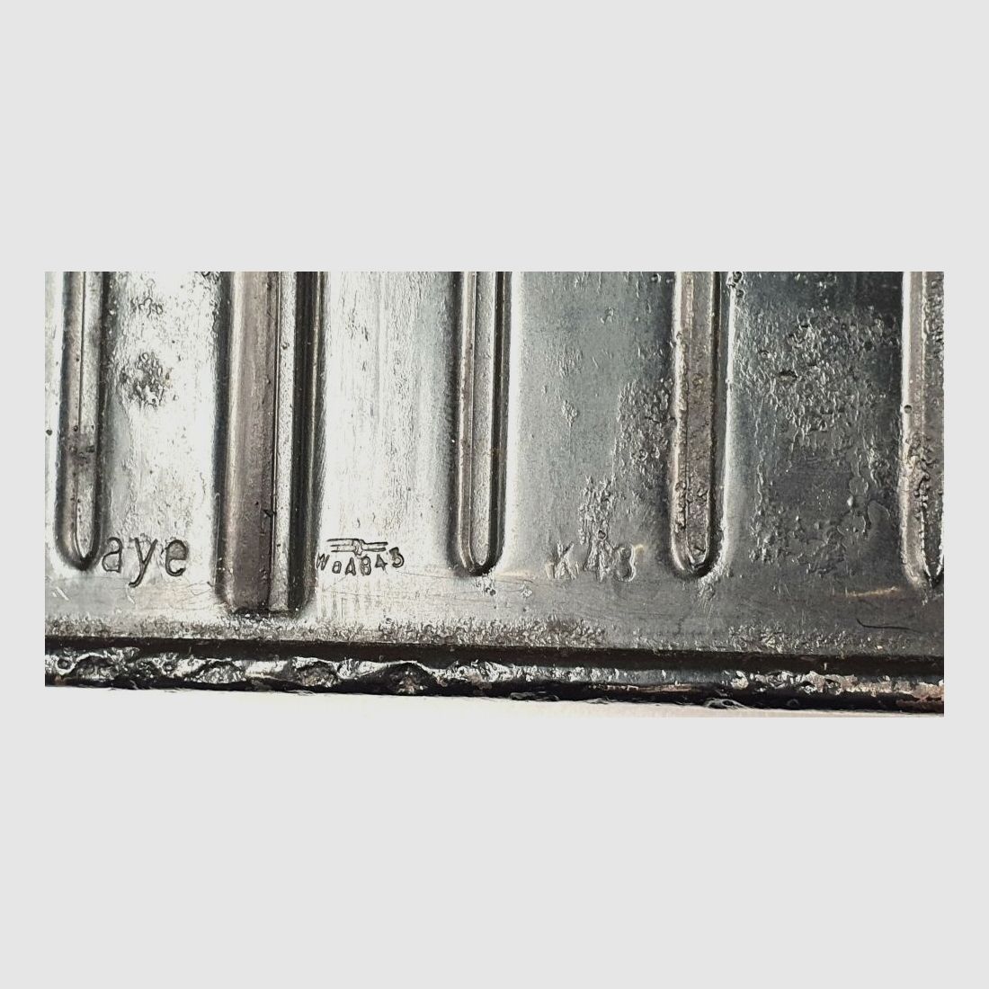 The Yale & Towne Mfg.& Co., Velbert/Rheinland, Heidestr.71 Seltenes Magazin für Gewehr 43 / Karabiner 43, G43 / K43 "awj"