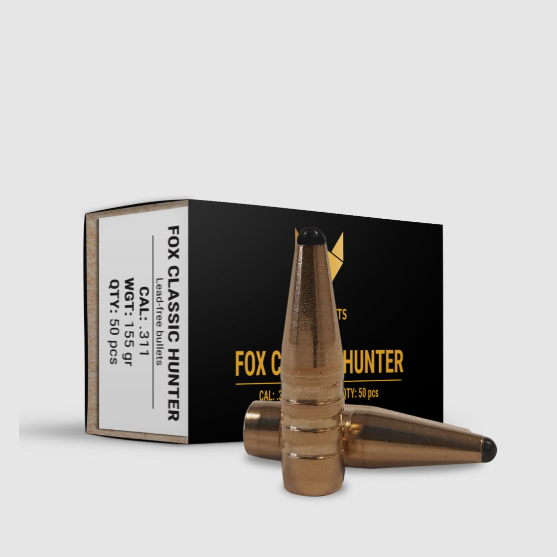 Fox Bullets Classic Hunter .311 10,0 g / 155 gr bleifreie Geschosse – 50 Stück