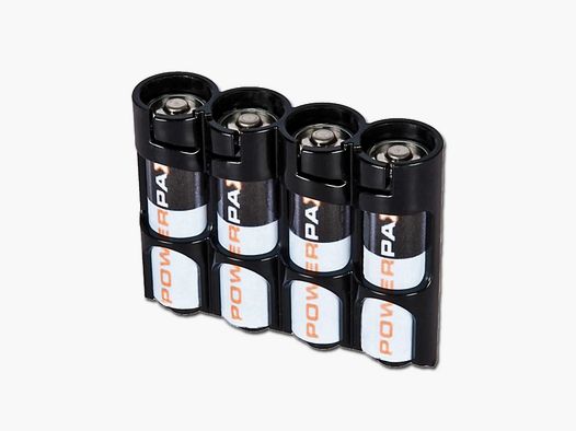 Storacell Batterijhouder Powerpax SlimLine 4 x AA - Zwart