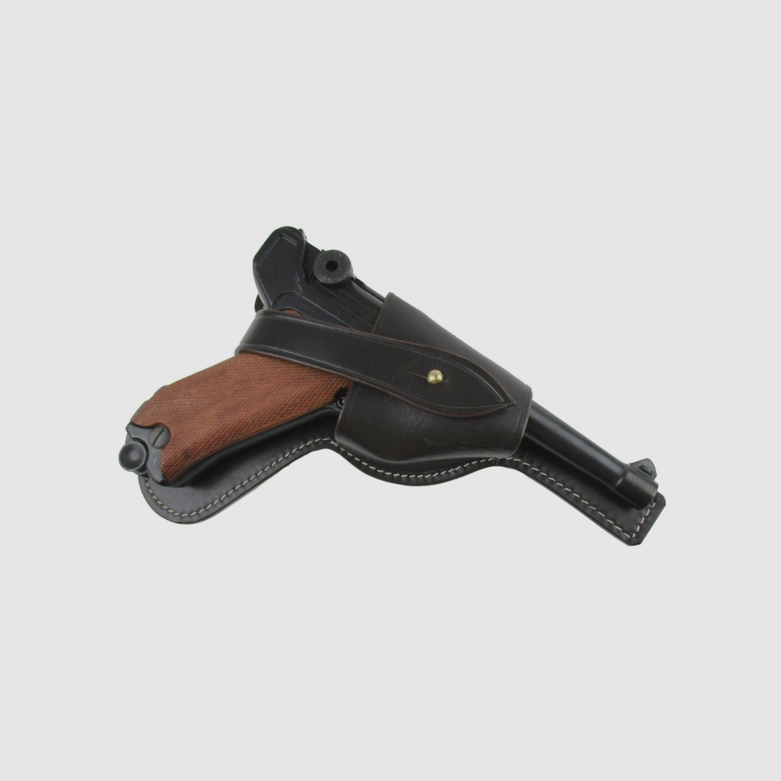 Wehrmacht Luftwaffe Elite Fallschirmjäger 01 Pistolentasche P08, Holster Rindleder braun