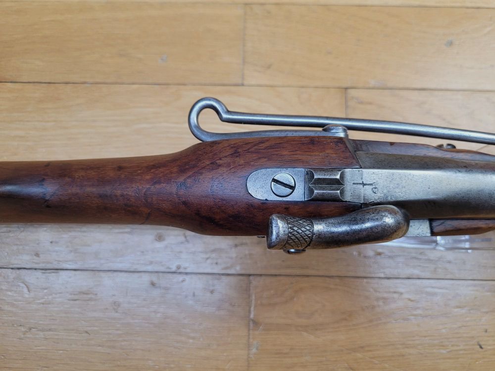 Très rare mousqueton de cavalerie bavarois Modèle 1843 modifié 1851/60 – 1ier système à percussion de l&rsquo;Armée Bavaroise – Construit neuf – Guerres de 1866 et de 1870 – Arsenal d&rsquo;Amberg en 1851 – Arme rare en TBE, image 18 sur 30