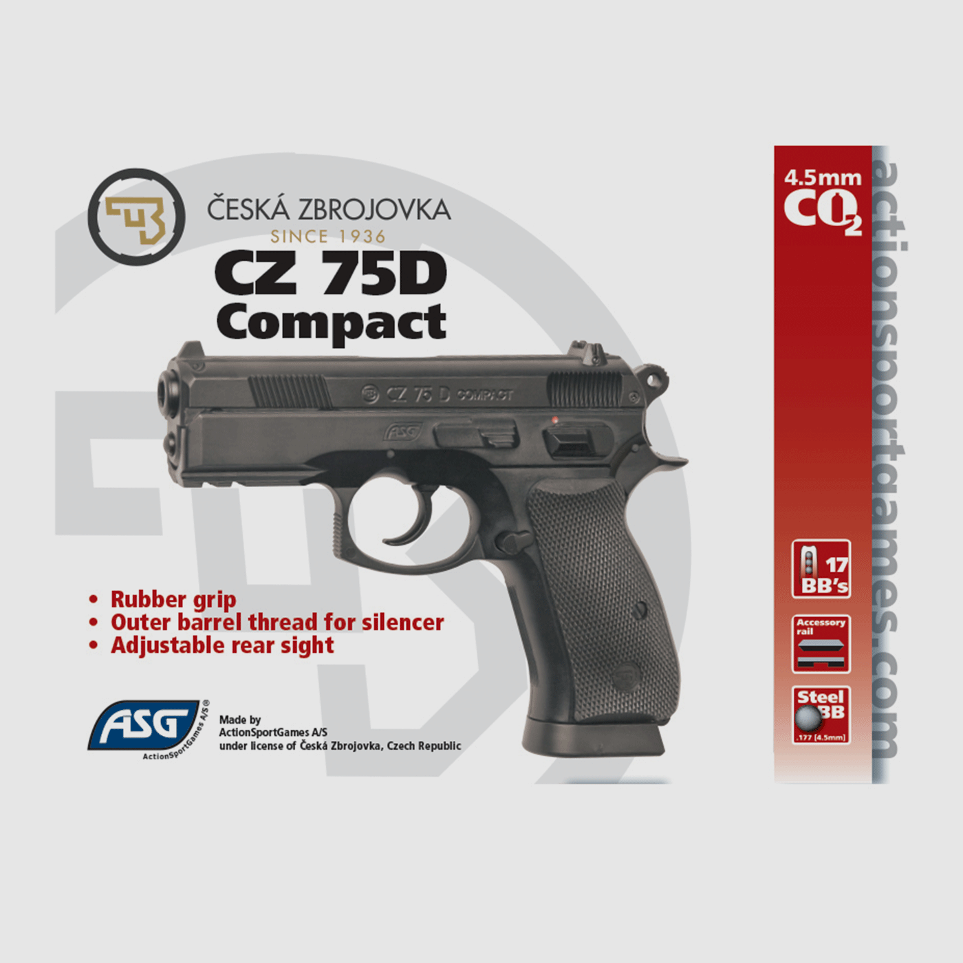 CO2 Pistol – ASG – CZ 75D COMPACT cal. 4.5, image 3 of 3