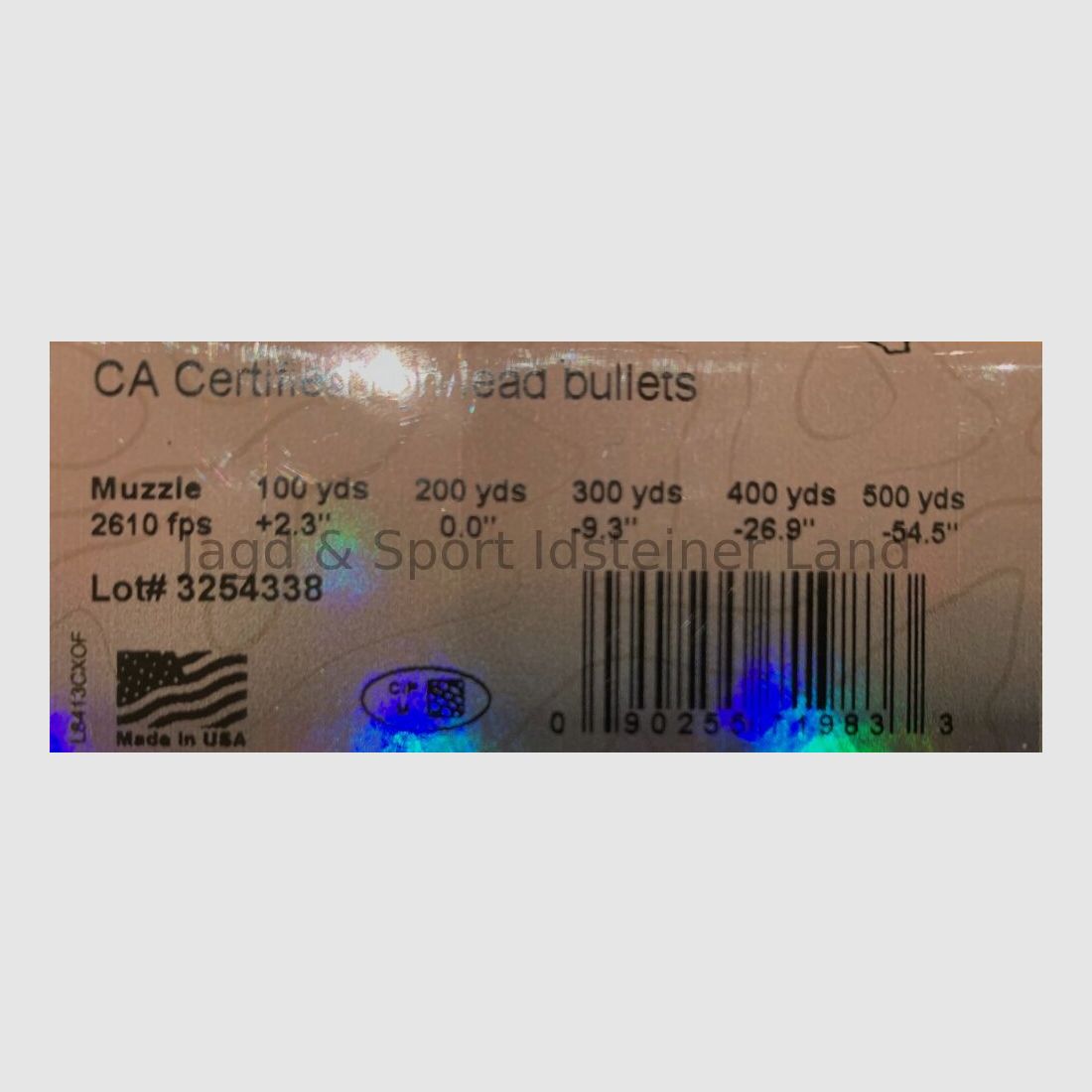 Hornady CX, 165grs, # 809864, Outfitter (OTF) - BLEIFREI -, Bild 3 von 6