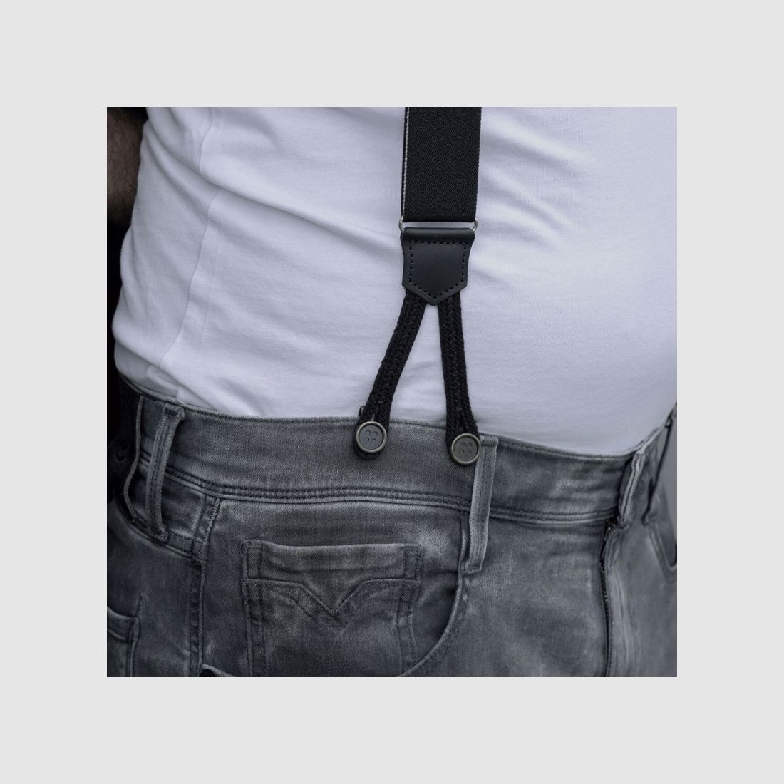 Set di 6 clip in metallo nero per bretelle, immagine 2 di 2