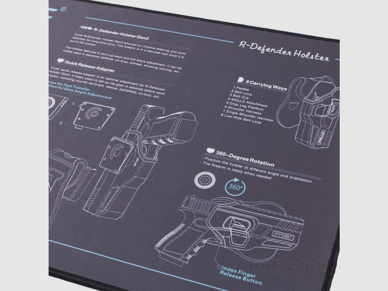 Tapis de nettoyage pour arme CYTAC Soft Touch 43 x 30 cm antidérapant