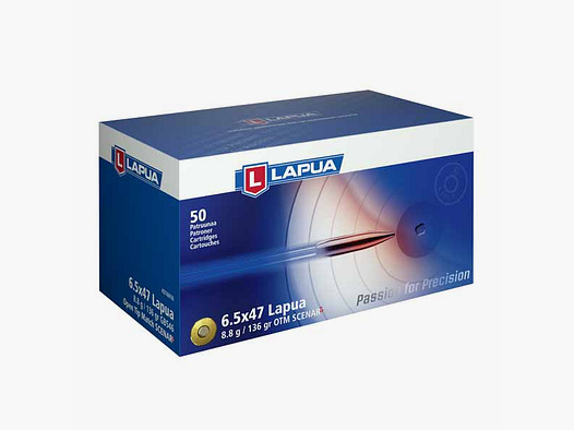 Lapua 6,5x47 Lapua 136GR Scenar-L 50 Patronen