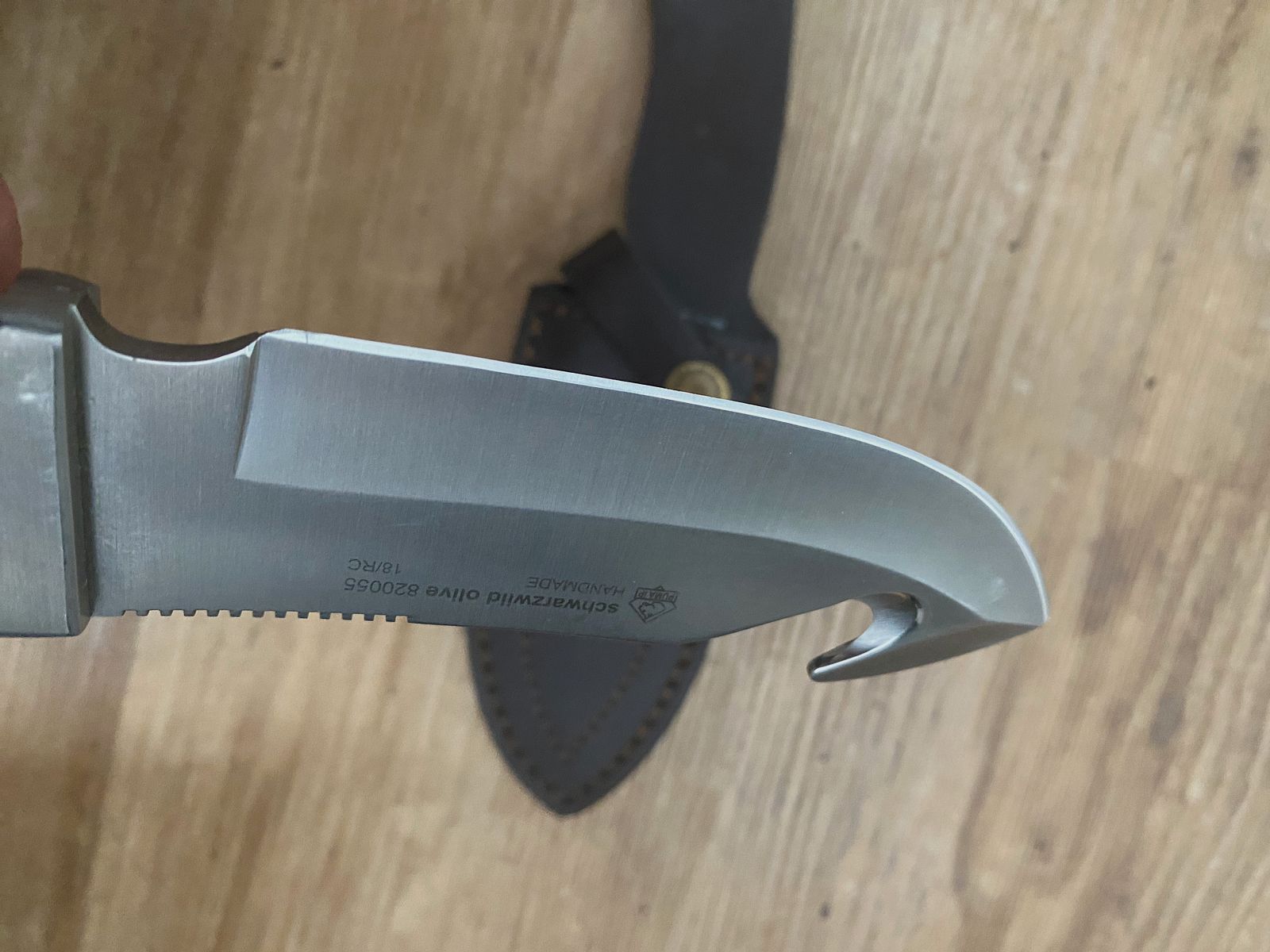  Puma IP Schwarzwild Jagdmesser Olivenholz Lederscheide