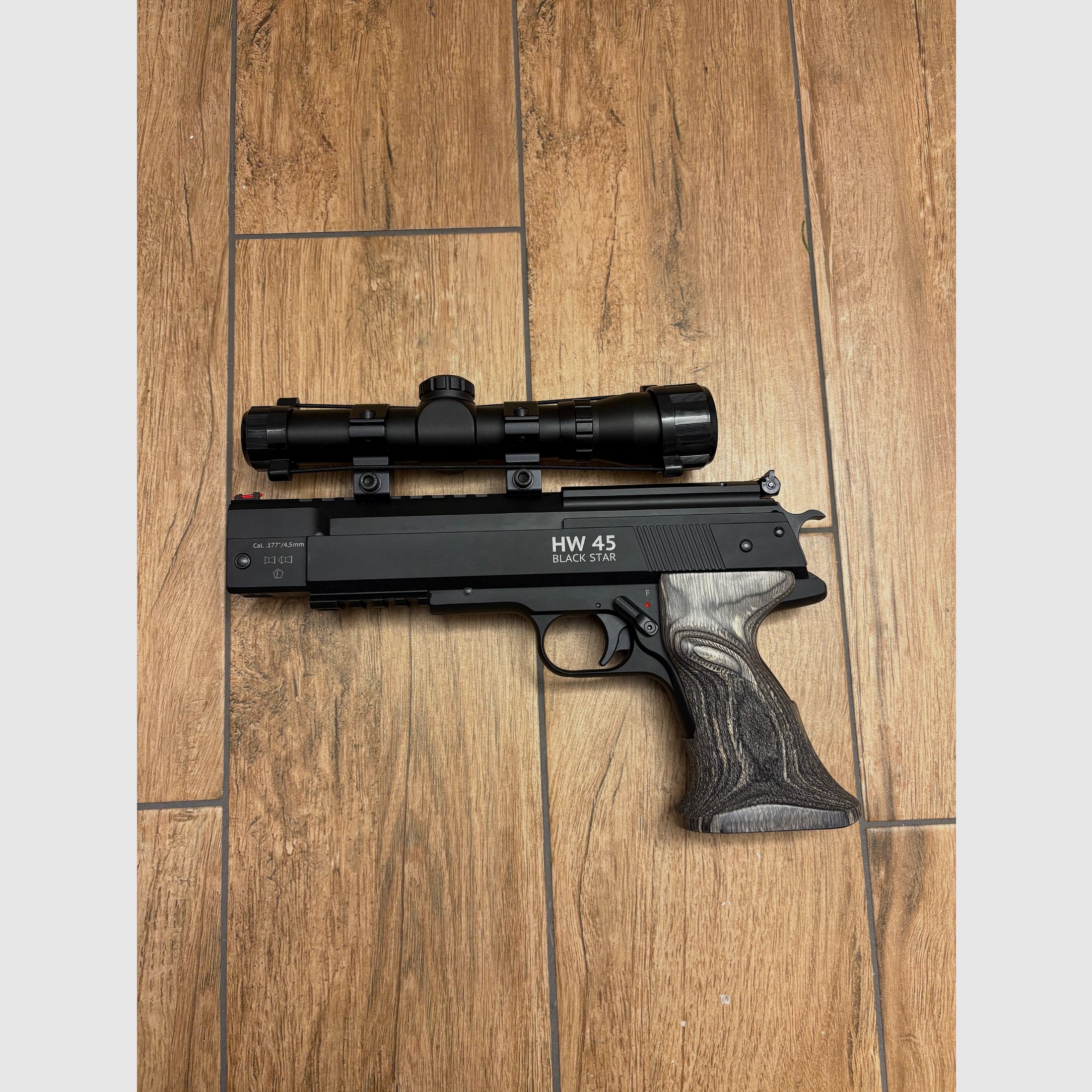 Weihrauch Sport Luftpistole HW 45 Black Star Komplett Set nur 1 mal benutzt