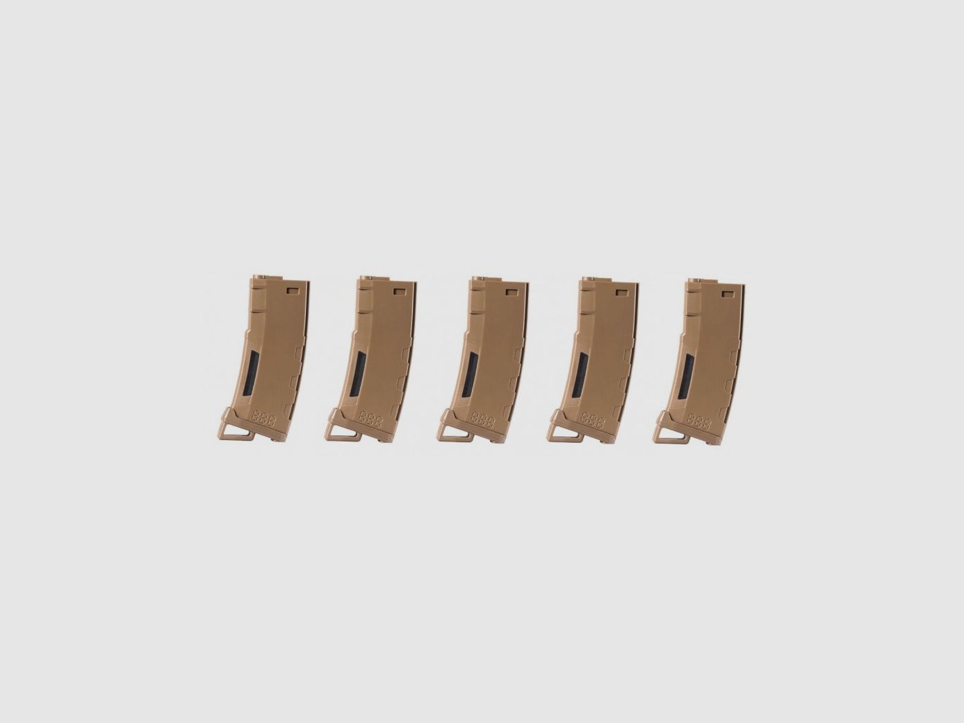 Pakket van 5 Mid-cap Speed magazijnen 130 schoten voor M4 AEG Tan