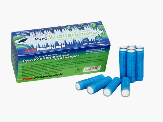 Zink Feuerwerk Knatterpatronen mit Silberkomet 50 Stk. 15 mm