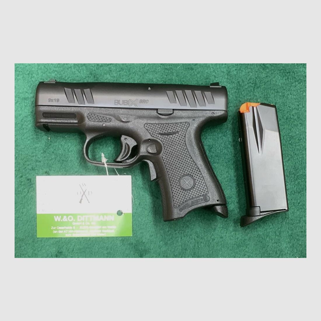 BubiX halfautomatisch pistool 9x19mm - Zwart