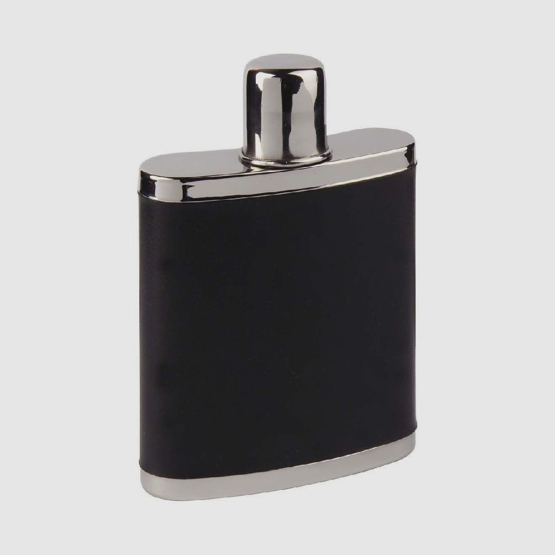 Flachmann schw. Leder 200 ccm