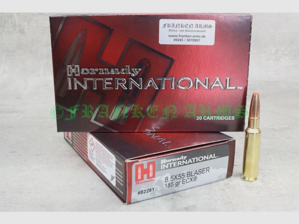 Hornady ECX 8,5x55 Blaser 185gr. 12,0g 20 stuks ECX