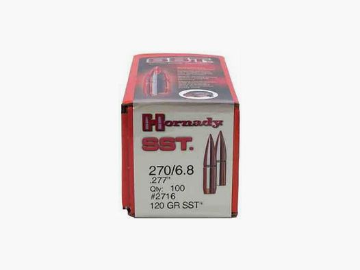 BOX MIT 100 GESCHOSSEN HORNADY 270/6.8 .277 120 GRS SST