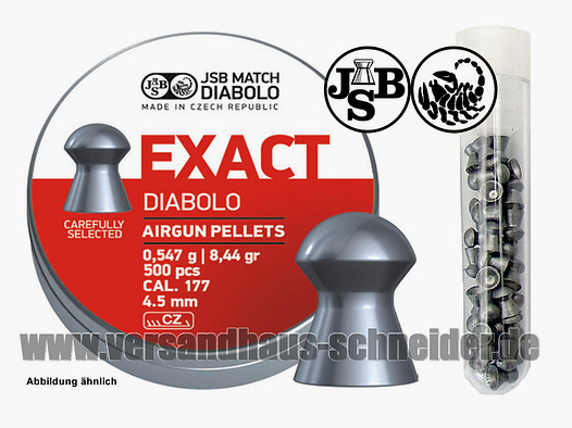 Testpack 40 StĂĽck JSB EXACT Diabolo Kal. 4,50mm