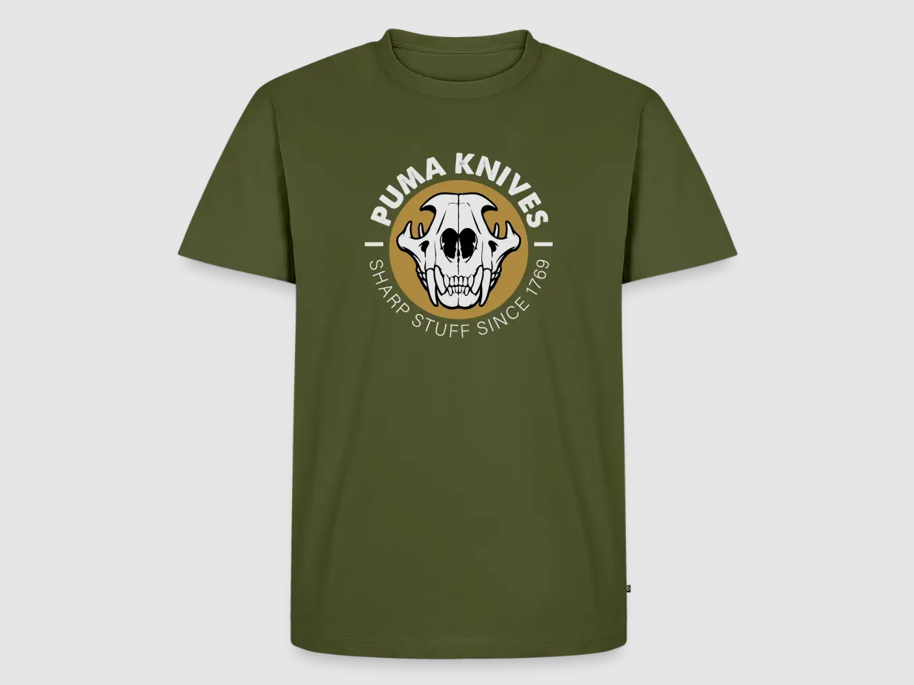 PUMA Men’s Premium T-Shirt "Skull Frontal Sharp Stuff" White