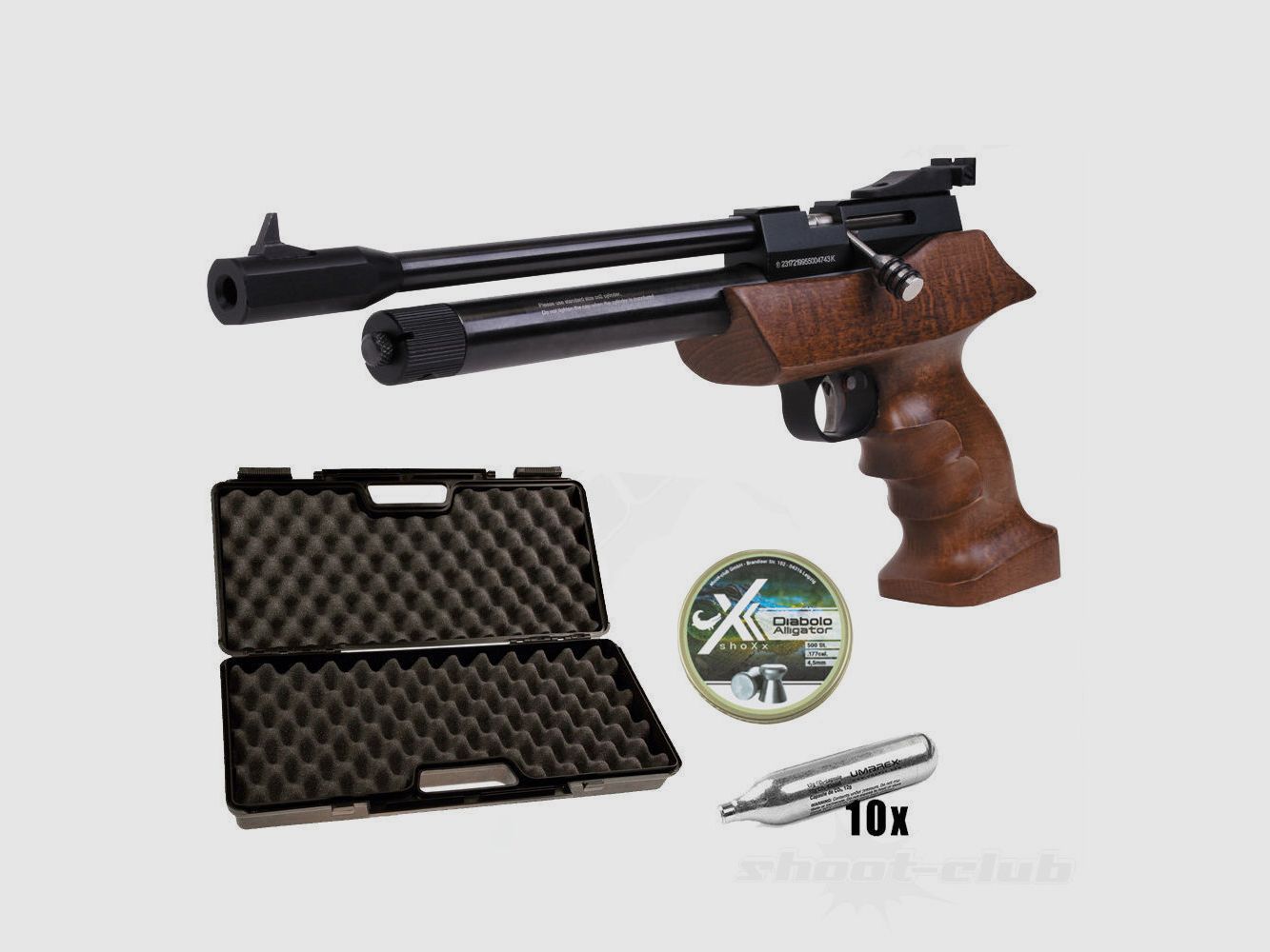 Diana Airbug CO2 Pistole 4,5mm Diabolos Koffer Set