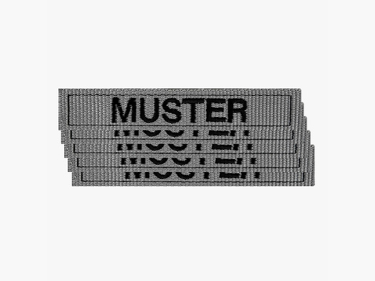 ASMC ASMC Namensbänder 5er Set Grau gestickt auf Textil