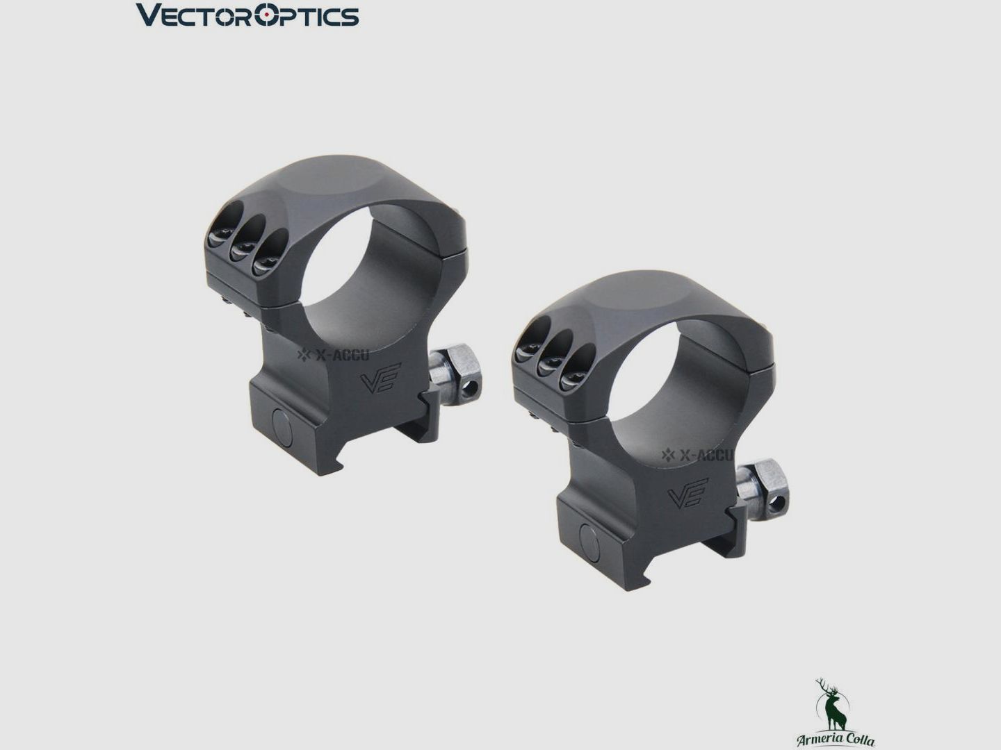 VectorOptics Anneaux en aluminium X-Accu 30mm pour Picatinny Moyen art. Xasr-3002, image 1 sur 5