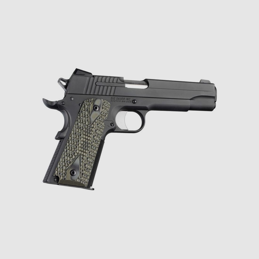 Hogue Plaquettes de crosse G10 Piranha Vertes Colt 1911, image 1 sur 2