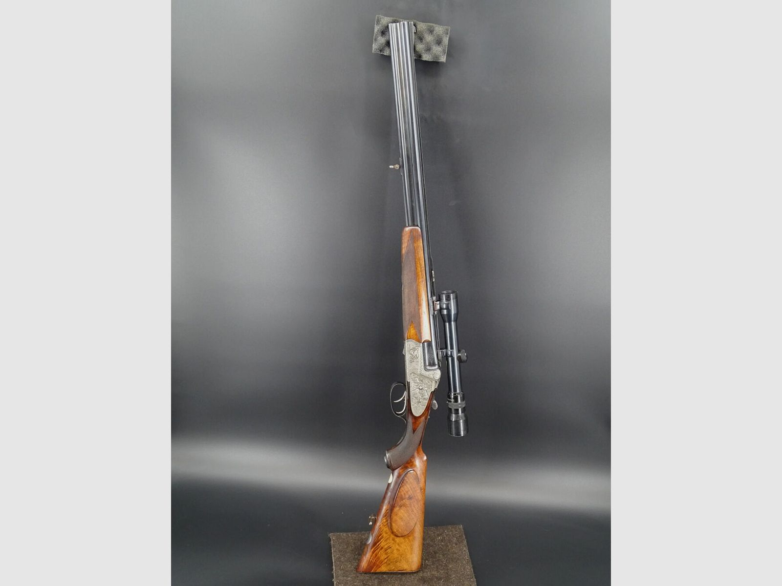 Bockbüchsflinte + WL # 33 Franz Sodia Gravur Seitenplatten Bj 1945 Sammlungsauflösung