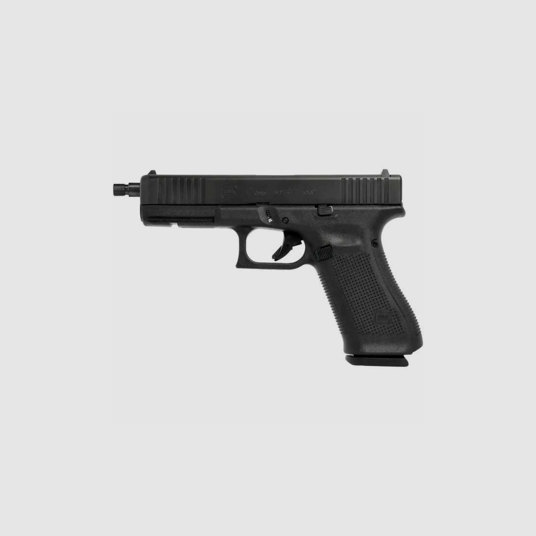 Glock 17 Gen5 Pistole mit Gewindelauf 13,5x1 links 9 mm Luger Schwarz