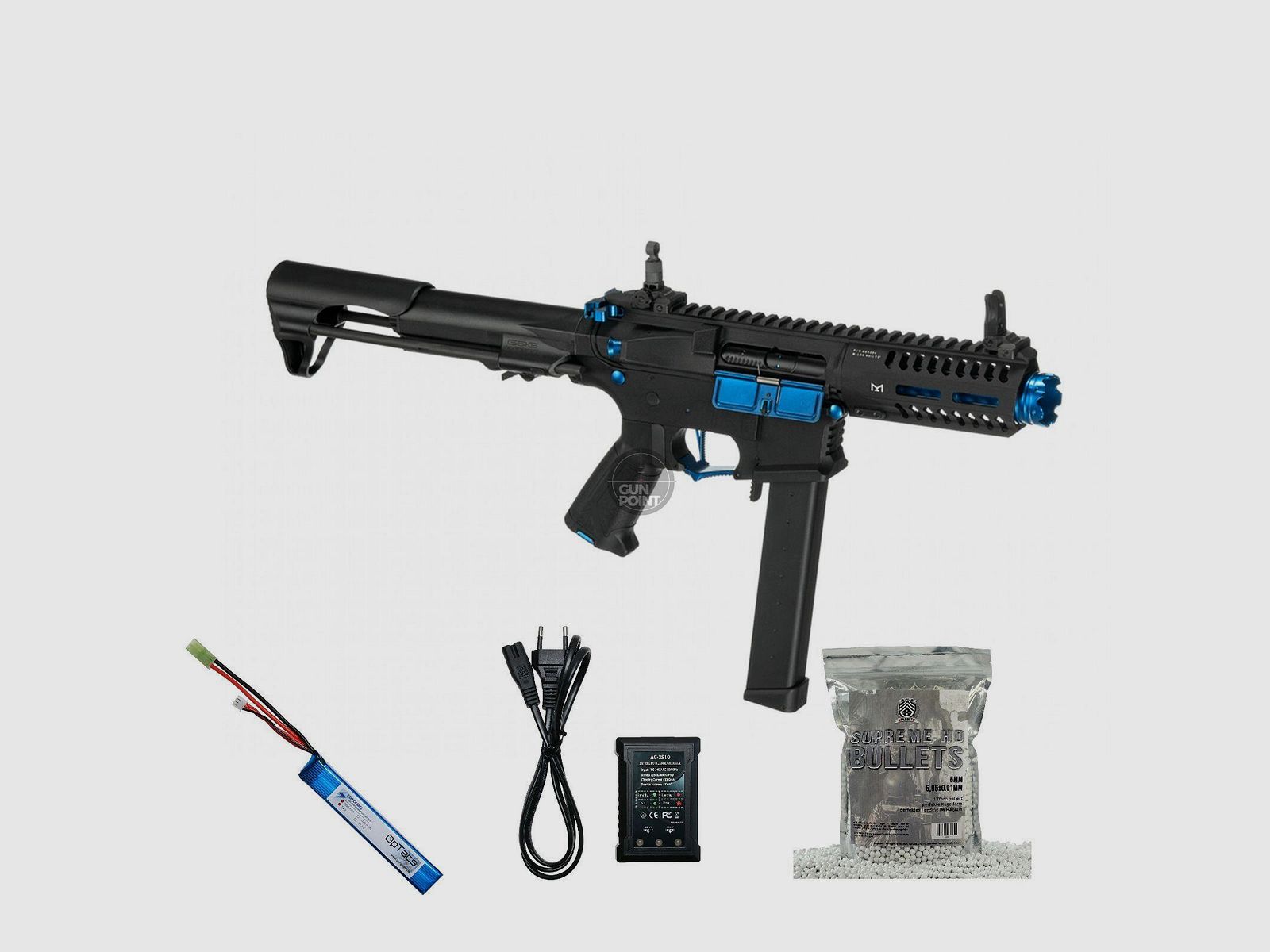 SET !!! Softair - Maschinenpistole - G & G ARP 9 0.5J Sky - ab 14, unter 0,5 Joule