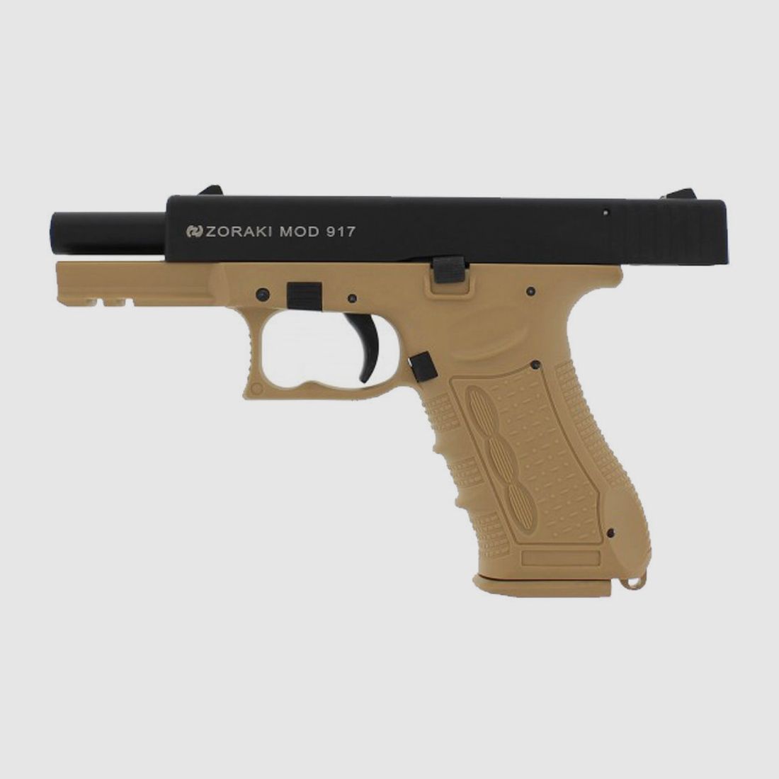 Zoraki 917 Desert Schreckschuss 9 mm P.A.K. im Set mit Platzpatronen