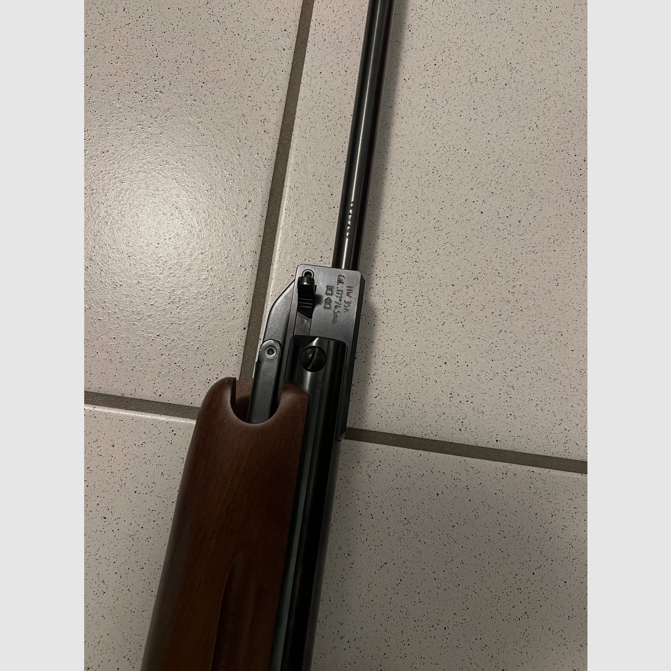 Air rifle HW 35 K with silencer and Walther scope 4x32 MilDot with illuminated reticle