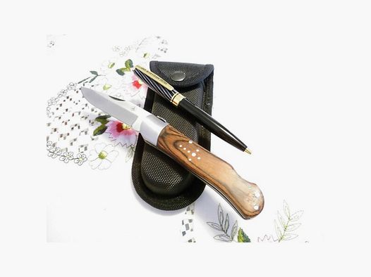 Laguiole Calmont L´Eclair Outdoor-Jagdmesser+Messer-Gürteltasche Klappmesser NEU