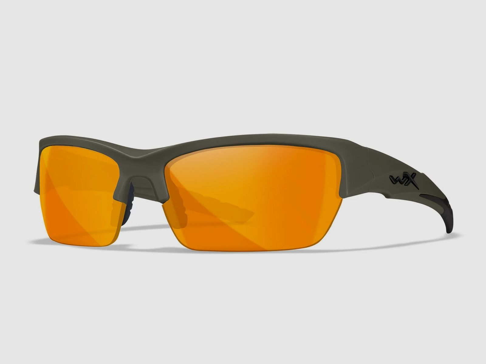 WX VALOR Brille mit 3 Wechselgläsern, Gestellfarbe Matt Armee Grün