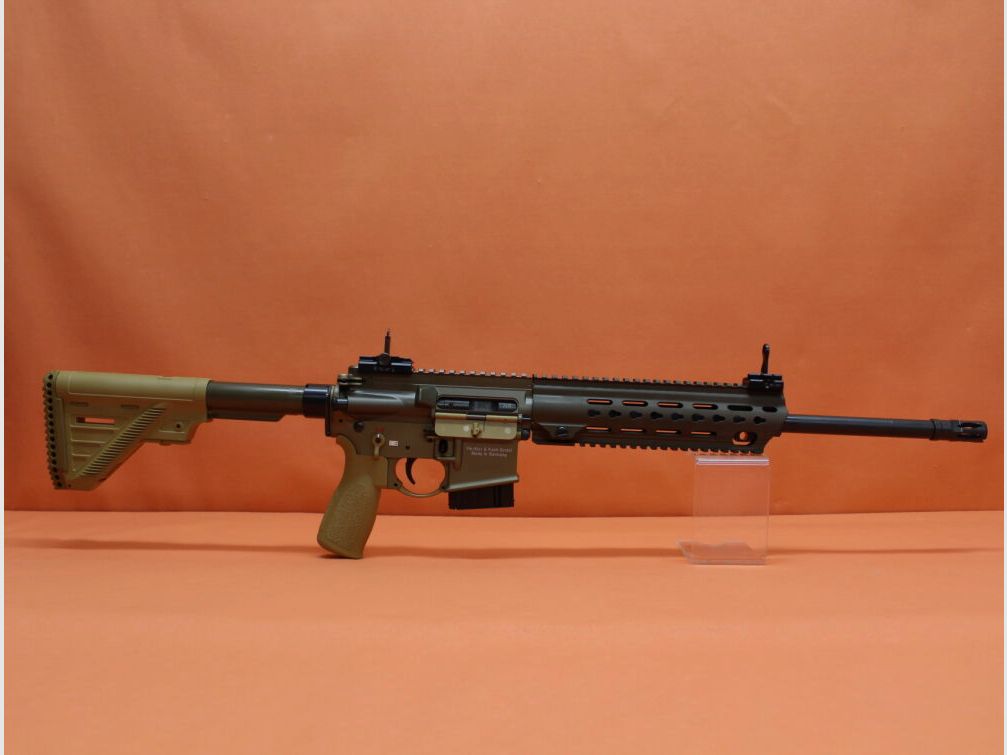Heckler&Koch Ha.Büchse .223Rem Heckler&Koch/H&K MR223 A3 16,5" Lauf RAL8000 HKey K, Gas-Piston-System AR-15/HK416