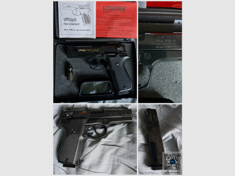 Walther Schreckschusspistole P88 Compact 9mm P.A.K.