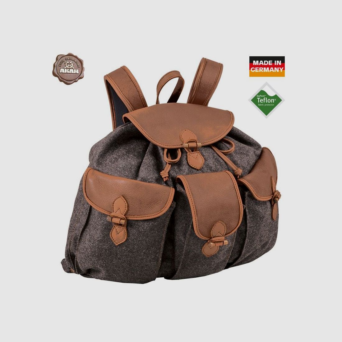 AKAH Lodenrucksack de Luxe mit Elchleder