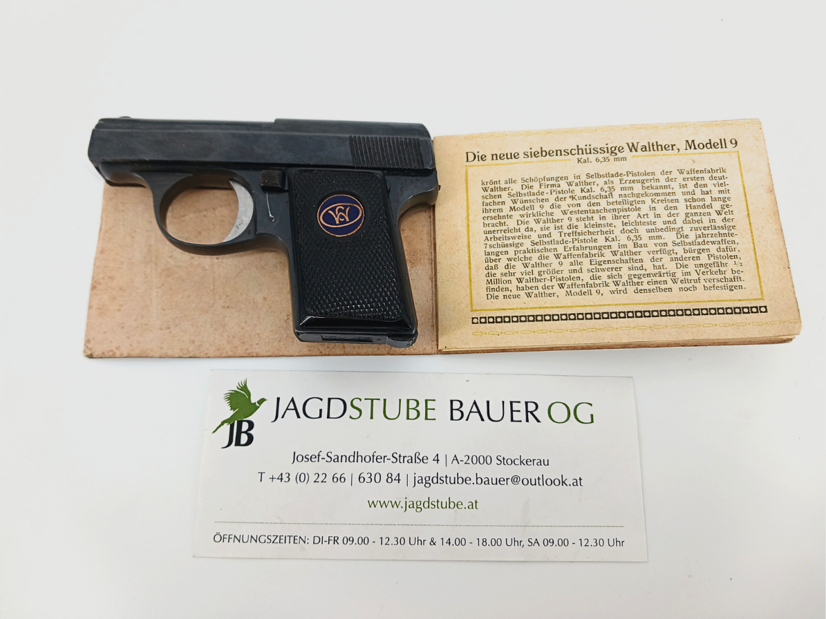 Walther Zella-Mehlis Model 9 in 6.35 Browning, image 3 of 3