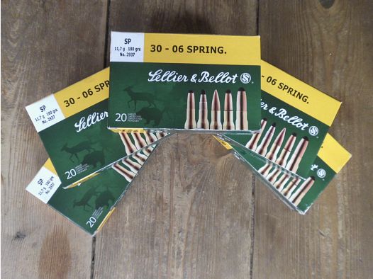 Sellier Bellot . 30-06 cases for reloading 262 pcs. 1 x used by hunter
