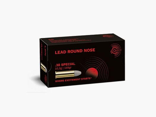 GECO .38 Special Lead Round Nose 158gr