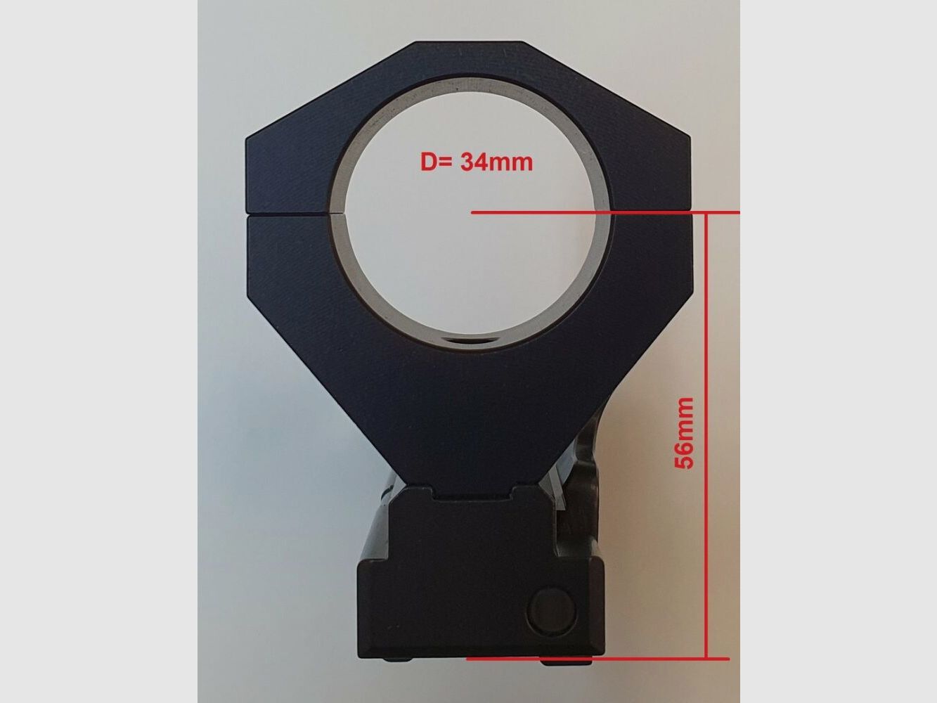 Heckler & Koch clamp / quick-release mount, Picatinny HK762A1 / HK416 / HK417 / MR308 / MR223 / D34mm H50mm