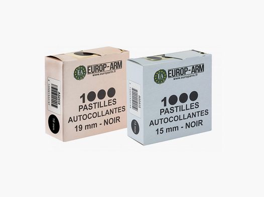 Palline adesive nere diam. 15 o 19 mm