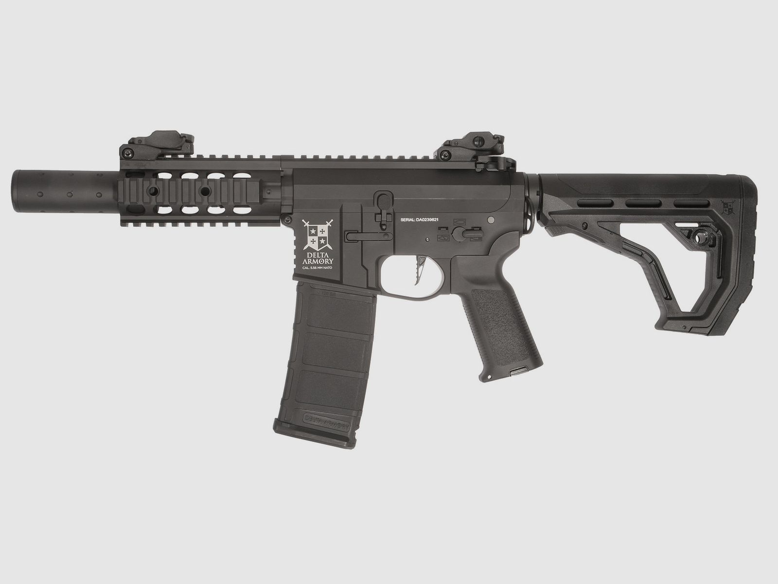 AR15 SilentOps CQB ALPHA EAGLE Schwarz HPA Softair Gewehr Frei ab 18 Jahren | Delta Armory