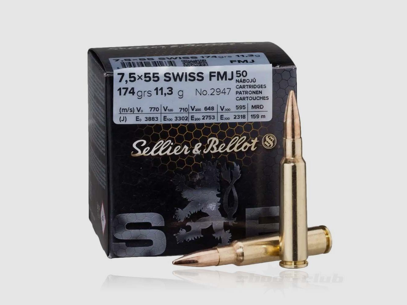 Sellier & Bellot FMJ BT 174grs 7.5x55, zdjęcie 1 z 2