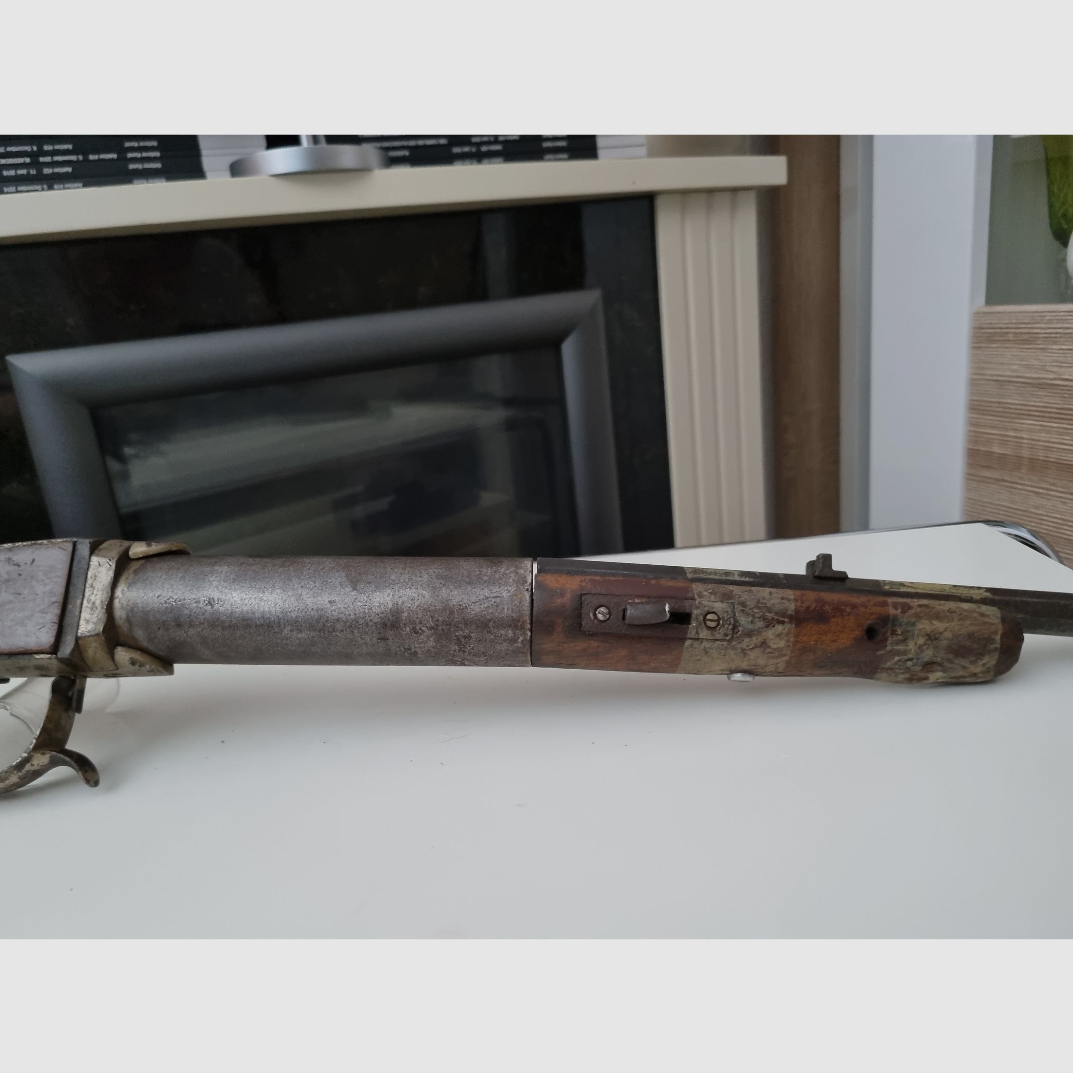 Antique air rifle presumably Oscar Wills