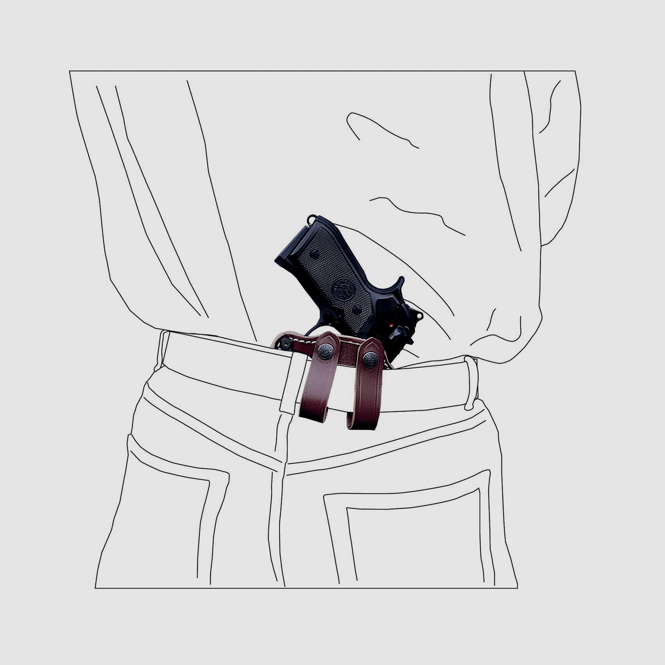VEGA HOLSTER – NATURAL LEATHER INSIDE HOLSTER FOR BERETTA 8000, SIG 228/229, image 2 of 2