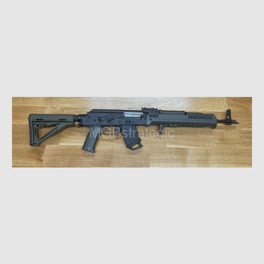 sportlich zugelassen! WBP Jack Sport - halbautom. Büchse 7,62x39 OD Green mit Schubschaft! - System AKM AK47 AK74 // Anbauteile grün